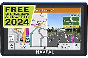 NAVPAL SAT NAV (7 INCH) UK EUROPE EDITION 2024 (FREE Lifetime Updates) GPS Navigation for Car Truck Motorhome Caravan, Features - Speed Cams, Postcodes, Lane Guidance, AI Real Voice (BRITISH BRAND)