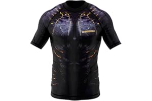 SMMASH Rashguard Homme Manche Courte Tee Shirt de Compression Shirt MMA UFC Running Sport Boxe MMA RDX Kickboxing Krav Maga