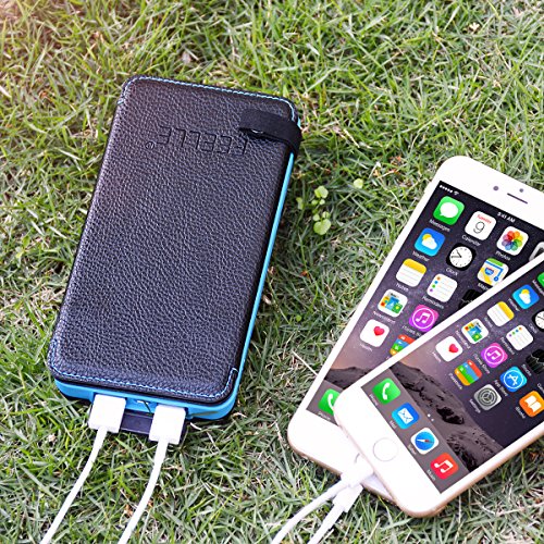FEELLE Caricabatterie Solare 24000mAh, Power Bank con 3 Pannelli Solare Portatile Batteria Pack impermeabile 2 Porte USB per iPhone 6S 6 Plus 5S, iPad Air, Samsung Galaxy,Huawei, Nexus, HTC