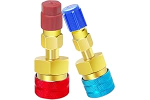 IGRARK R1234YF Schnellwechsler, R1234yf zu R134a Adapter, 1234yf-zu-134a-Adapter, High-Low-Side-Anschluss-Konvertierungskit für AC-Aufladung R-1234yf-Kältemittel Schlauchanschluss für Klimaanlage