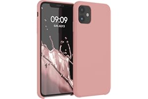 kwmobile Carcasa Compatible con Apple iPhone 11 Funda - Case TPU y Silicona antigolpes - Apto Carga inalámbrica - Rosa de Invierno