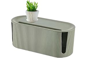 MISOYER Boîte câble | Rangement pour Prise Cordon Style Nordique avec Couvercle | Boîte Rangement câbles Style Banpour Cacher Les Fils et Les Cordons d'alimentation