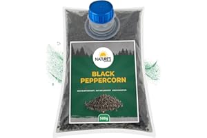AM FOODS INTERNATIONAL Whole Black Peppercorns PREMIUM (500g) | Delicious Flavour | Pure & Natural | Vegan | Gluten-Free by Nature's Horizon®