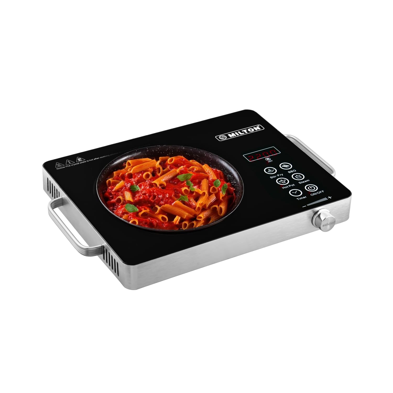 MILTON Classic 2200 Watt Infrared Cooktop Review: Stir-fry, BBQ, Hot Pot, Steam - Silver