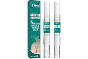 FZDM Wart Remover, Wart Removal, Verruca Remover, Removes Skin Tags, Wart Remover Pen 3ml 2Pcs, Effective Treatment of Warts, Skin Tag Removal Pen for Face, Body and Hands - Suitable for All Skin Type