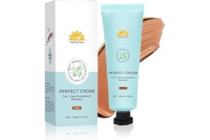 VOKKRV Body Coverage Perfector with SPF 30+, All-Over Complexion Perfector CC Cream, Full Coverage Foundation & Concealer Cream, Waterproof, Long-Lasting for Shimmery Face & Body (Rich)