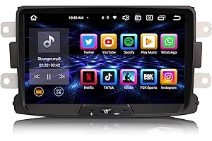 ERISIN [4G + 64G] 8 Kern Android 12 Autoradio für Renault Dacia Duster Logan Sandero Dokker GPS-Navi Carplay Android Auto DSP Bluetooth 5.0 A2DP DVB-T/T2 WiFi 4G DAB+OBD DVR