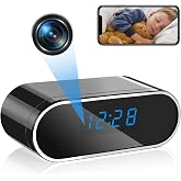 Yadayuki Mini Hidden Spy Camera WiFi 1080p HD with Alarm Clock | 2.4G/5GHz WiFi, Night Vision &amp; Motion Detection, 120&deg; Angle,