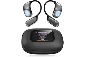 MTOXW XF23 Auriculares Traductores Simultaneos IA, Auriculares de Traducción 3 en 1 en Tiempo Real En 135 Idiomas con App, Auricular Bluetooth 5.4 con Pantalla táctil para Viajes, reuniones