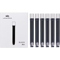 Penna Stilografica Jinhao Con Incisione Serpente E Teschio – Corpo In Metallo, Pennino Medio In Iridio, Stile Retrò, Nero, Con Convertitore E Scatola