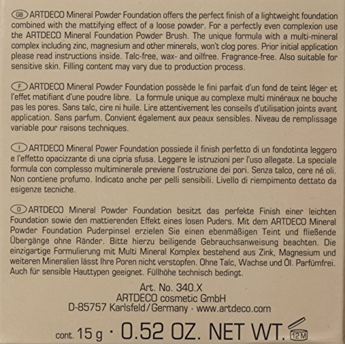 Artdeco Mineral Powder Foundation Nummer 4 Light beige, 1er Pack (1 x 15 g) - 2