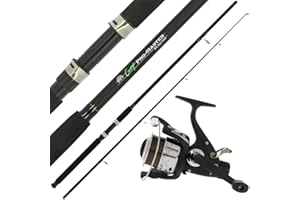 DNA LEISURE Carp Stalker Fishing Rod Master 8ft/2.4m 2pc 2.5lb & 2BB Runner Reel 10lb Combo