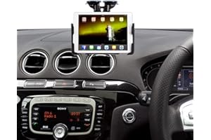 Ultimateaddons® - Supporto regolabile con doppia ventosa e supporto per auto, adatto per tablet e iPad da 7 a 10 pollici