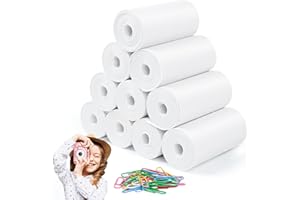 JOLIGAEA Papier Thermique pour Appareils Photo Instantanés pour Enfants, 10 Rouleaux Papier Imprimante, 57 * 30 mm Appareil Photo Impression Papier, Rouleau de Papier