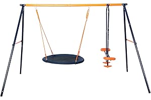 Hedstrom Nebula Outdoor Play Frame, Metal, Orange, 3 Years