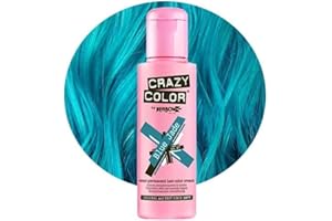 4 X Crazy Color Renbow Semi-Permanent Hair Colour Cream Dye 100ml Box of Four-Blue Jade