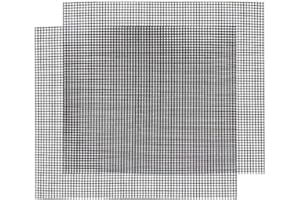 BAIJ Tapis de Barbecue, 2 Pcs Anti-adhésive BBQ Grill Mesh Réutilisable Tapis Grillage non Baton Tapis de Cuisson Maille de Barbecue four Cuisson Barbecue Maison Jardin Extérieur 40x30 cm (JHZ9 3040)