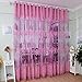 Youpin 2pcs Luxurious Voile Curtains 1mx2.5m Upscale Jacquard Yarn Curtains Tulle for Door Window Decor (Pink)