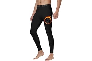 Runhit Thermounterhose Herren Lang, Thermo Lange Unterhosen Fleece Leggings Winter Thermounterwäsche Skiunterwäsche Männer Funktionsunterwäsche Thermohose Extra Warme Unterwäsche Hose