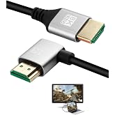 8K HDMI 2.1 Cable with 48Gbps 90&deg; Rotation for Xbox PS5/PS4 Roku TV LG | Stable and Durable Anti-interference Connection, 8K@