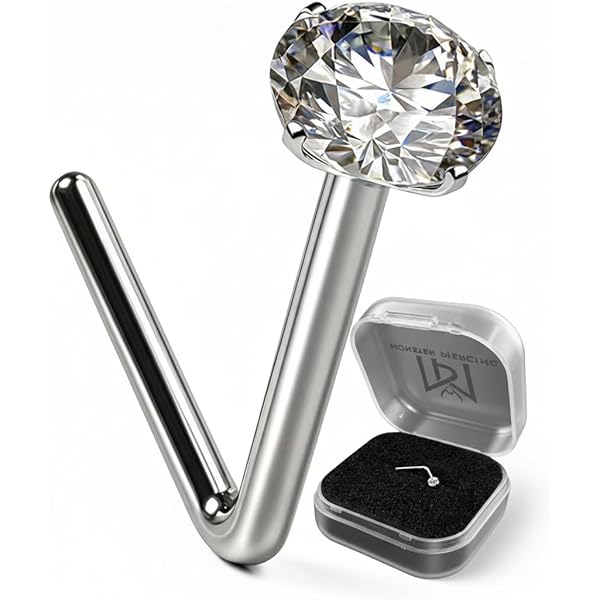 Piercing de nez en or 9 carats 22Ga
