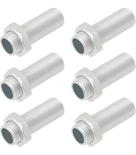 PATIKIL M10 Rosca 0.79" Lámpara Tubo Kit Con Fijación Tuercas Arandelas, Sujetadores Surtido Herraje Para Candelabro Techo Luz Bricolaje, Galvanizado