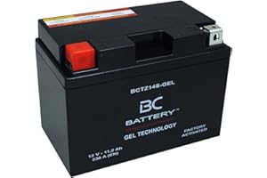 BATTERY CONTROLLER BC BATTERY Motorrad Starterbatterie mit GEL 12V 11,2Ah BCTZ14S-GEL Moto&Scooter, wartungsfrei versiegelt vorgeladen ähnlich YTZ14S
