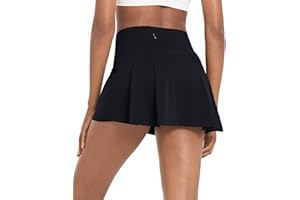baleaf Damska spódniczka tenisowa, plisowana, z wysokim stanem, do golfa, sportu, biegania, dziewczęca spódniczka z kieszeniami