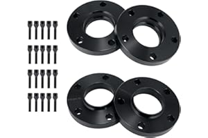 GEARMONSTER Lot de 4 élargisseurs de voie 15 mm et 20 mm - LK : 5 x 120 mm - NLB : 72,6 mm - Avec 20 boulons de roue M12 x 1,5 mm 40/45 mm - Pour BMW Série 3