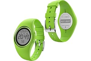 HUYVMAY Fitness Tracker Pedometro Orologio senza App e Bluetooth, IP68 Orologio impermeabile con 2 Sveglia, Cronometro, Contacalorie, Contadistanza, Contapassi Orologio da polso per donne e bambini