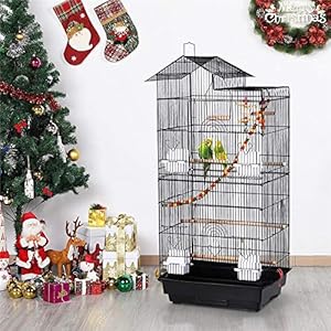 Yaheetech Jaula para Pájaros Jaula Grande con Columpio