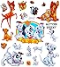 Produktbild alles-meine.de GmbH 20 TLG. Set - 3-D Effekt - Glanz - Sticker / Aufkleber -  Disney Tiere - Bambi, Klopfer & 101 Dalmatiner  - Soft Touch - selbstklebend / auch für Textilien ..