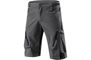 SUKUTU Pantalones Cortos de MTB para Hombres Pantalones Cortos de Ciclismo para Bicicletas Transpirables Sueltos Deportes al Aire Libre