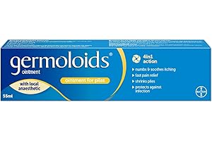 Germoloids Haemorrhoid Treatment & Piles Treatment Ointment, Triple Action with Anaesthetic to Numb the Pain & Itch, 55 ml ( Pack of 1)