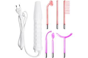 SUNOYA Hochfrequenzstab Gesicht, High Frequency Wand Mit 6 Sonden, Hochfrequenz Akne, Beauty Gesichtsmaschine Für Hautstraffung, Faltenreduzierung, Akne, Haarausfall