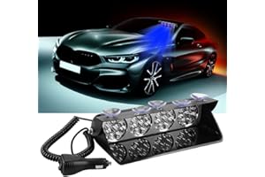 yifengshun 36 LED Blue Beacon Strobe Luce Di Emergenza Super Bright Beacon Danger LED Flash Con Ventosa 12V Adatto Per Auto Camion SUV Interno Tetto/Dash/Parabrezza