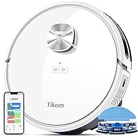 Tikom L9000 Robot Vacuum Cleaner with Wiping Function, LiDAR Navigation, 4000Pa Vacuum Cleaner Robot, 150 Mins Max, Self-Char