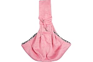 CUTITIUU Sling para Perro Portador de Mascotas Sling Cachorro Manos Libres Correa Ajustable Reversible Suave Cómodo para Perros Pequeños Medianos Gatos Bolsa para Exterior Viajes Paseos Compras (B)