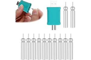 Recitem CR 425 - Batterie de pêche LED rechargeable - Pour flotteurs de pêche, flotteurs de pêche, flotteurs LED - Accessoire de pêche CR425 USB - Batterie flottante