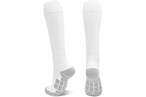 ARERWA Fußballsocken Kinder -1 Paar Extra Lange Atmungsaktive Gepolsterte Kompressionssocken Rutschfeste Sockenstutzen für Outdoor Sport Wandern Laufen Gehen 30-46 Kinder Herren Damen