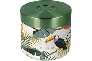 Quokka RECIPIENTE COMIDA TERMICO ACERO INOXIDABLE WHIM TROPICAL 604 ML