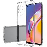 KZY İletişim Oppo Reno 5 Lite ile uyumlu ile Uyumlu Kapak K&ouml;şe Korumalı AirBag Antishock Şeffaf Silikon Kılıf