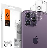 Spigen iPhone 16 Pro/Pro Max / 15 Pro/15 Pro ile Uyumlu Kamera Lens Camı Koruyucu GLAS.tR Optik (2 Adet) Şeffaf - AGL05761 (S