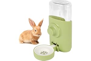 Taekooki Automatic Water Dispenser Rabbit, Hamster Wasserspender, Automatischer Wasserspender zum Aufhängen, 600 ml, for Rabbits, Guinea Pigs, Hamster, Chinchilla Ferret (Green)