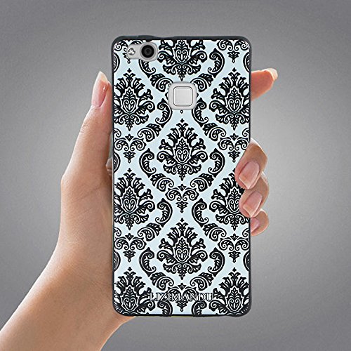 Huawei P9 Lite Funda Lizimandu 3D Patr  n Protectiva Carcasa de Silicona Gel TPU estrecha Case Cover Para huawei p9lite Encaje De Flores Lace Flower  