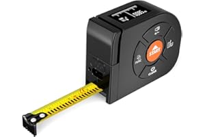 Aicevoos B7 Laser Tape Measure 3-in-1, 196ft/60m Laser Distance Meter, 16ft/5m Digital Tape Measure, Regular Tape Measure, Area Volume Measuring Pythagorean Mode, Rechargeable