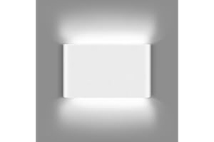 Smanu LED Wall Lights Indoor Up Down Wall Lamp,9W 680LM 6000K Cool White Modern Style Aluminum LED Wall Lamps, Perfect for Bedroom Living Room Hallway Corridor Stairs, AC 90-250V(White)