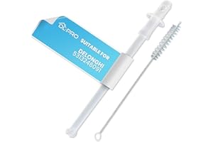 DL-pro Tuyau d'aspiration de lait pour Delonghi 5313246091 + brosse 17 cm pour ECAM656.55 ECAM656.75 PrimaDonna Elite Cafetière entièrement automatique