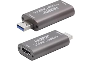 TINSHOW Video Capture Card 4K/1080p HDMI to USB 3.0 Full HD Audio Video Capture Device 1080p/4K Record Grabber for Capture 1080p 60fps Content LiveBroadcasting Conference Online Teaching Games Xbox PS5 Switch