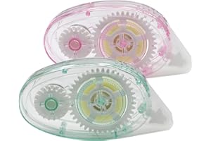 LAOJU Glue Roller, Permanent Adhesive Glue Tape Double Side Scrapbook Runner Tape for Crafting Cards Making Photo Album Journal Scrapbooking, 8.4mm X 10m 2 Pack